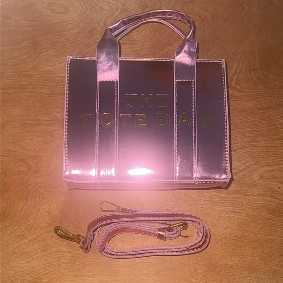 Fashion Metallic Pink Mini Tote Bag - Picture 5 of 13
